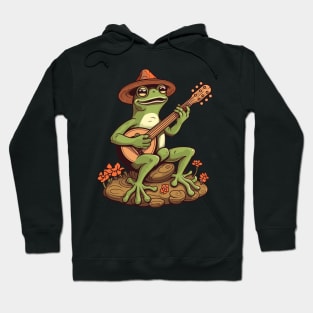 Frog playing banjo Hoodie